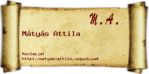 Mátyás Attila névjegykártya
