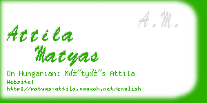 attila matyas business card